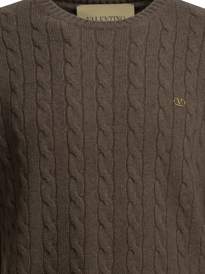 Valentino Vlogo Knitwear - Marrone | b721be813a124fe429b6ccc339f6e1fc87a09813