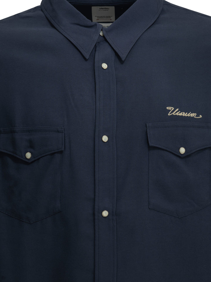 Visvim Meridian Shirts - Blu | 82898ec7eeea884270c96f374402874c7133c3b4
