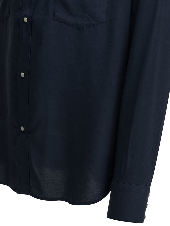 Visvim Meridian Shirts - Blu | 460d8bfcb0f4ba55ac4f5bde126b3aad56abd4a9