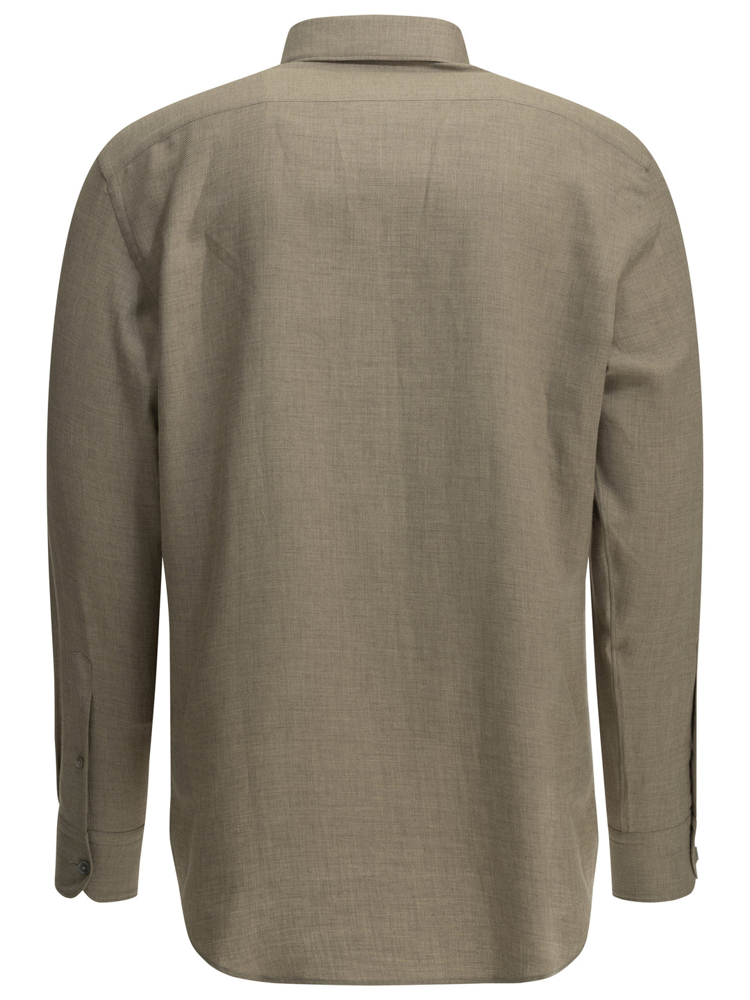 Zegna Casual Cotton-Cashmere Shirt Shirts - Beige | d01e601e2abd247a4f49c99de58b881256e1a3fc