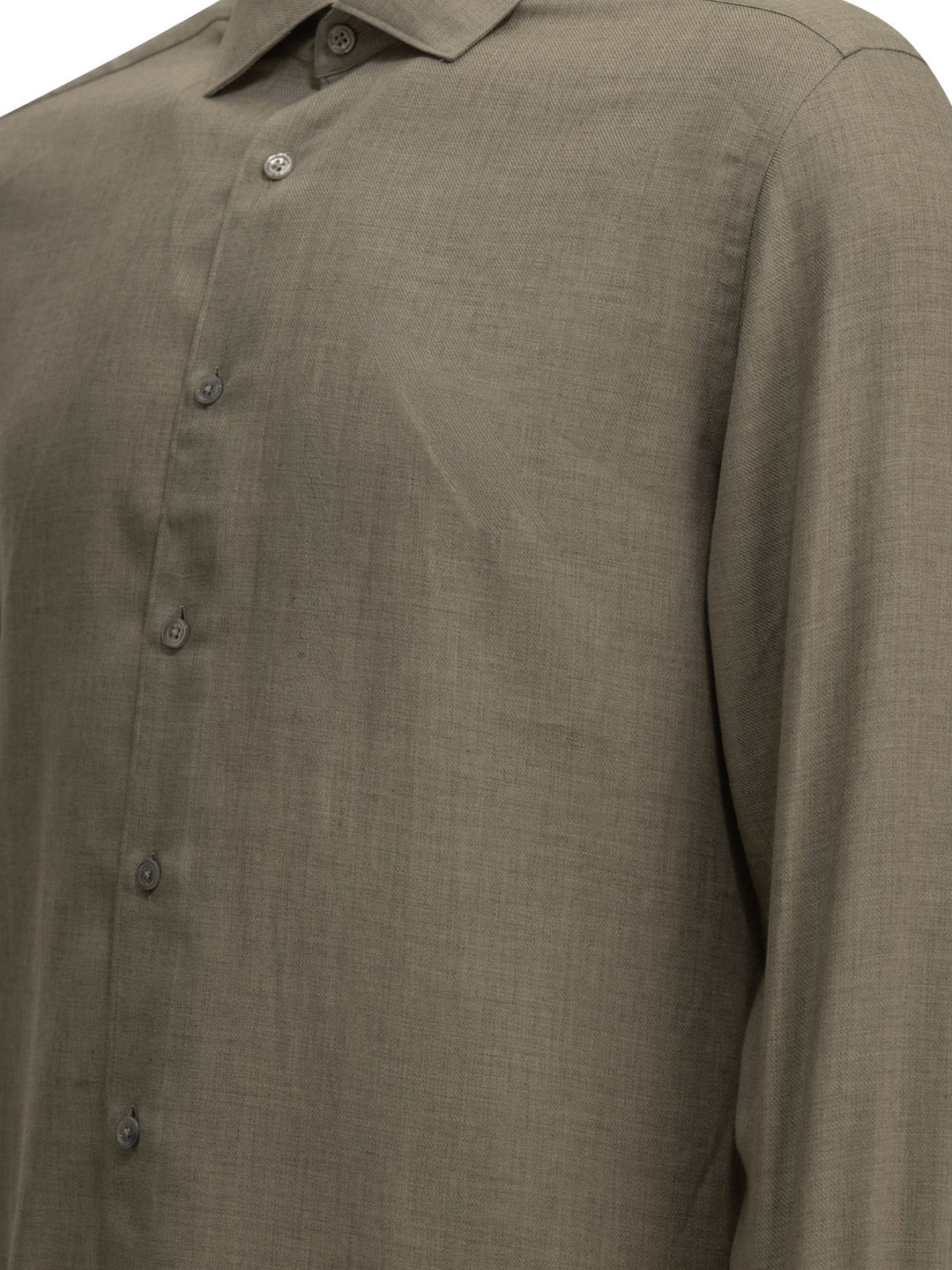 Zegna Casual Cotton-Cashmere Shirt Shirts - Beige | 3b3086af70cb117bc2a3609319e0f9f78aa8836e