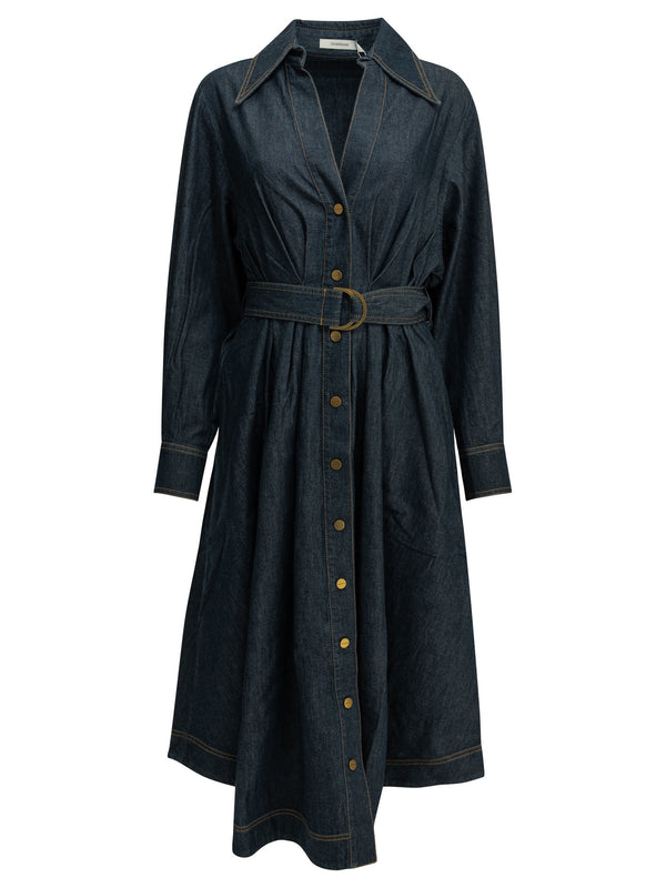 Midi Shirtdress Abiti Blu