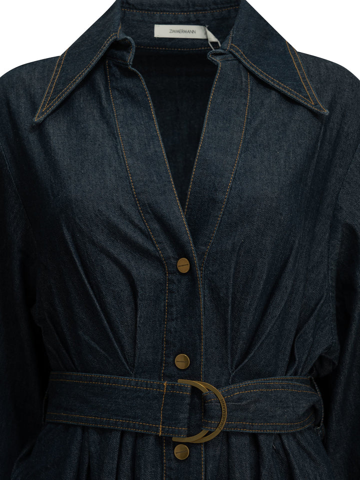 Zimmermann Midi Shirtdress Abiti - Blu | 26adf31335c61a9d17de1d711cca82631278a909