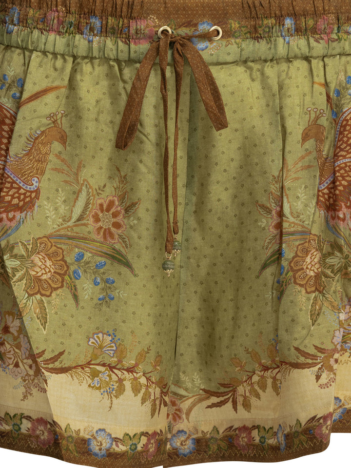 Zimmermann Indra Relaxed Shorts - Verde | a8785a9cba1b6e64996c35073f47dfbfdd51e809