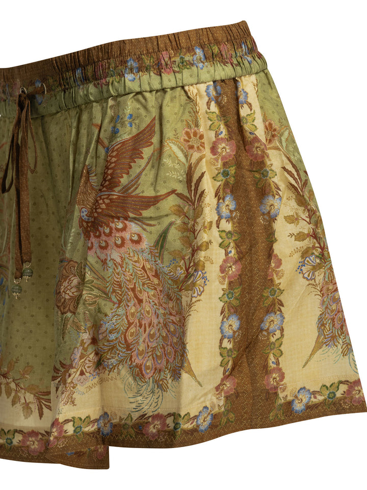 Zimmermann Indra Relaxed Shorts - Verde | f7556753ab0b96b124ec453f27e894e9d2dd4461