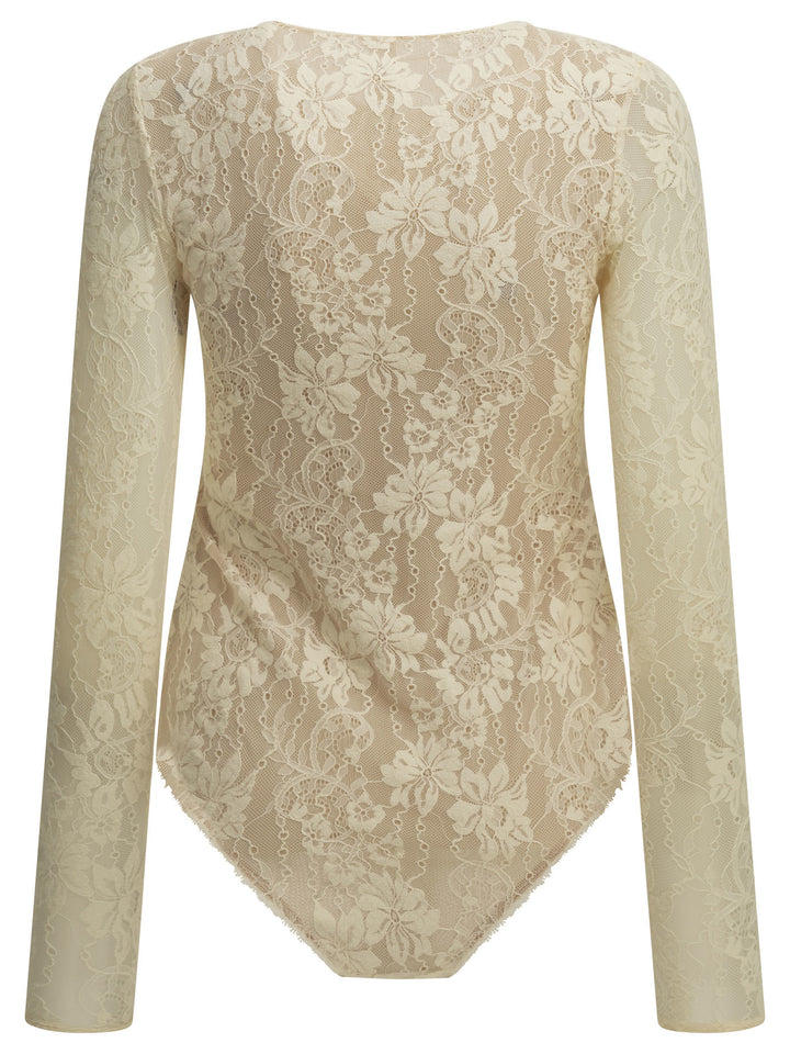 Zimmermann Lace Bodysuit Top - Bianco | ee4cecca15ad6aa5497d7a3964e2696b0da5c071