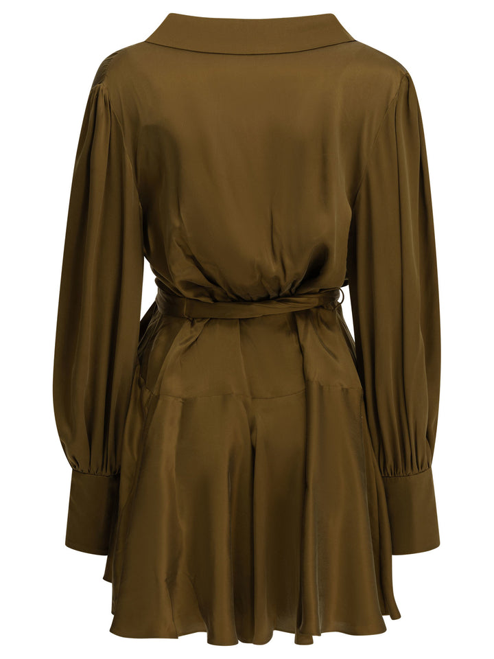 Zimmermann Short Wrap Dress Abiti - Marrone | 99c3b8fc1ea373bde6f2e32f50d7d3233b0b2a39
