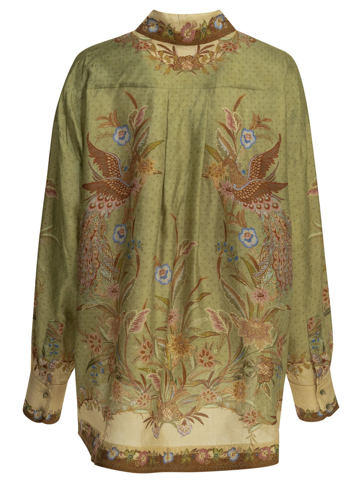 Zimmermann Indra Shirts - Verde | 6e01b4397bc83049fd0878161e927c2d7a30a074