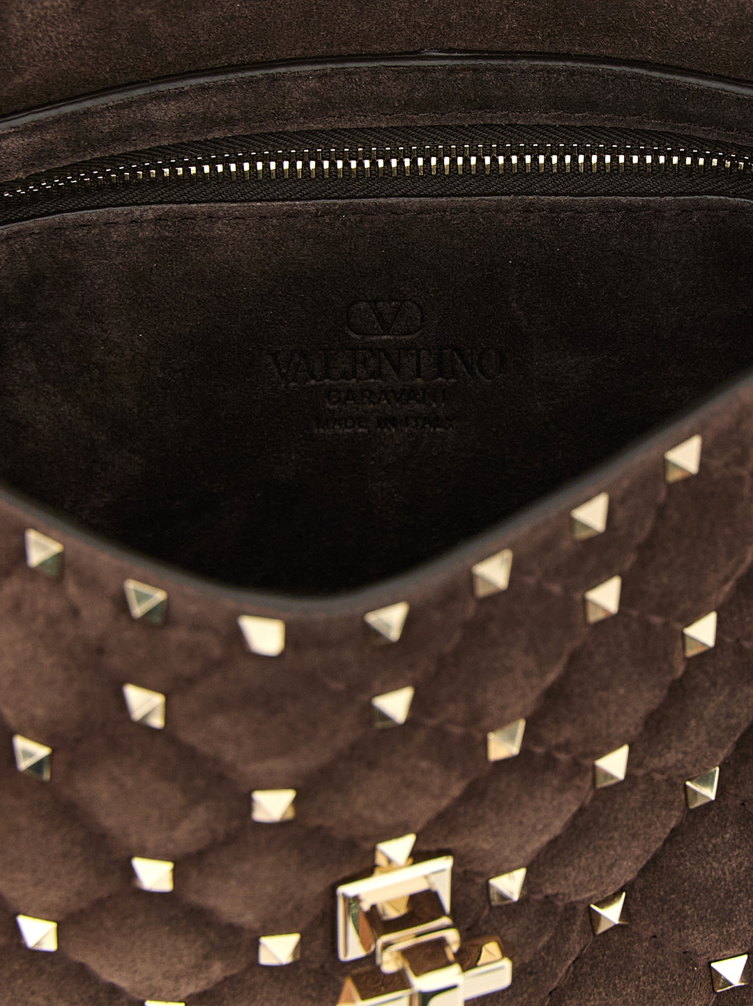 Valentino Garavani Rockstud Spike Mediium Borse a Tracolla - Marrone | 150ab1523f256eee18026afa504e9d358713bd18
