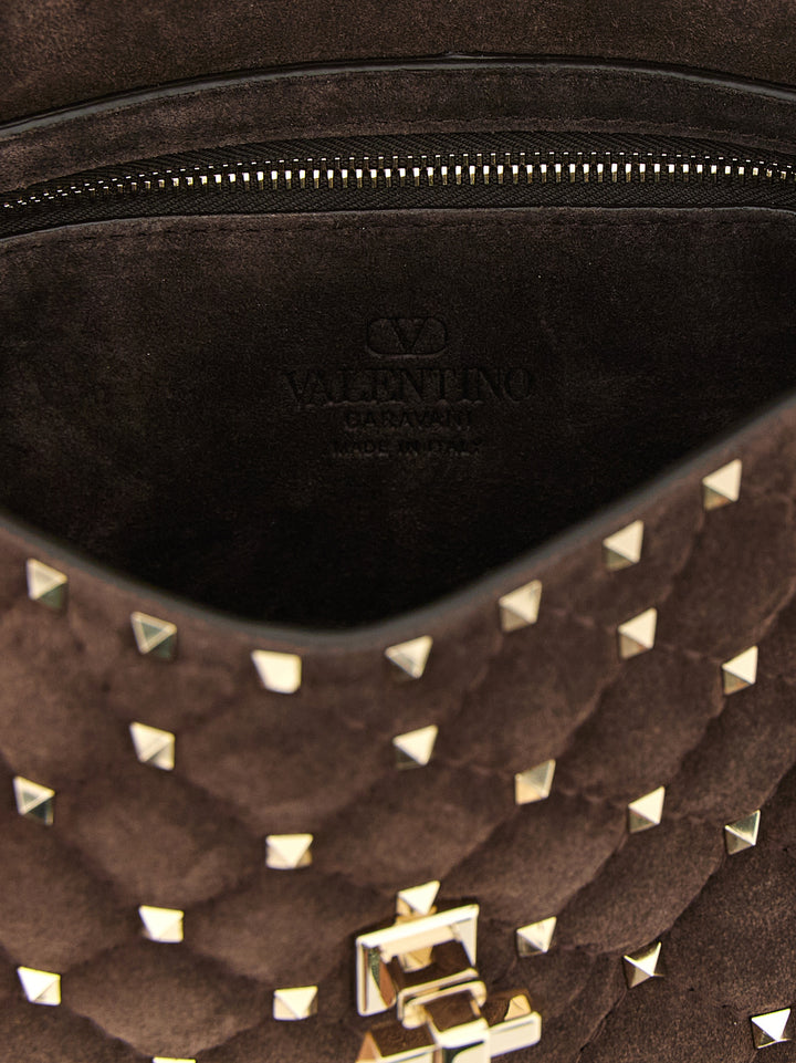 Valentino Garavani Rockstud Spike Mediium Borse a Tracolla - Marrone | 150ab1523f256eee18026afa504e9d358713bd18