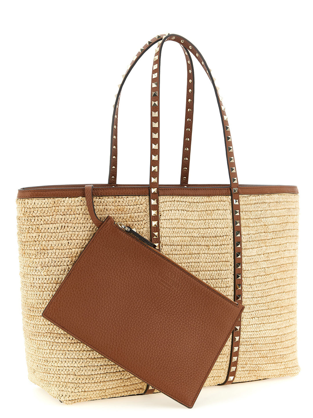 Valentino Garavani Rockstud Tote - Beige | 7cb4786bb309d4bcec42ef2e5819976cd3d960aa