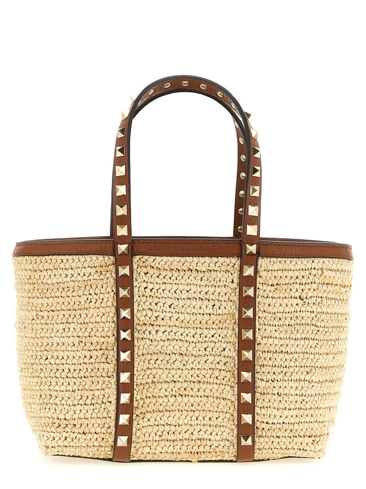 Valentino Garavani Rockstud Tote - Beige | 2769402eb0e89cf43afb85d592e638c6ba6e4f55