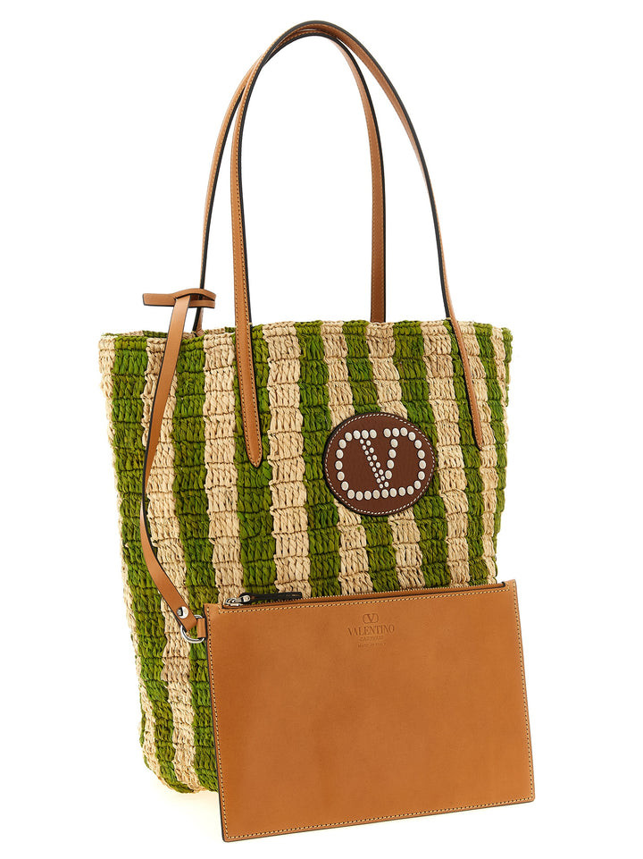 Valentino Garavani Shopping Valentino Garavani Raffia Tote - Verde | 738c13b7e15fc25c9c22ab1a20ba059cb3b98c7a