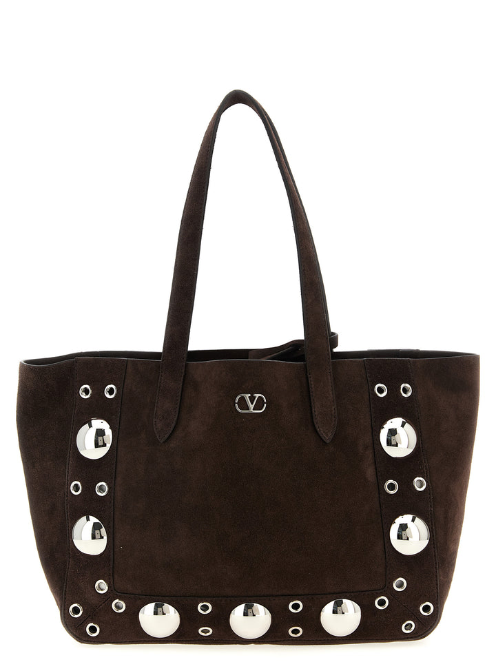 Valentino Garavani Nellcôte Tote - Marrone | 6854443f471f658f14c0c765bd04374d3661de06
