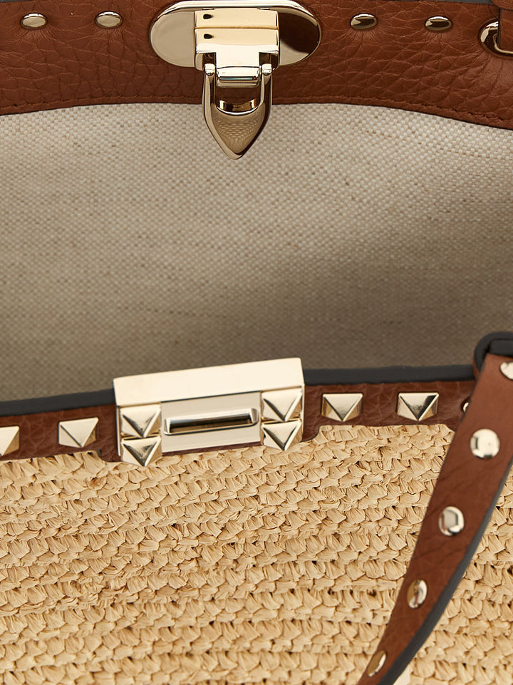 Valentino Garavani Rockstud Tote - Beige | b1455933ec66aa65450bba50a8c52f9459d0ff07