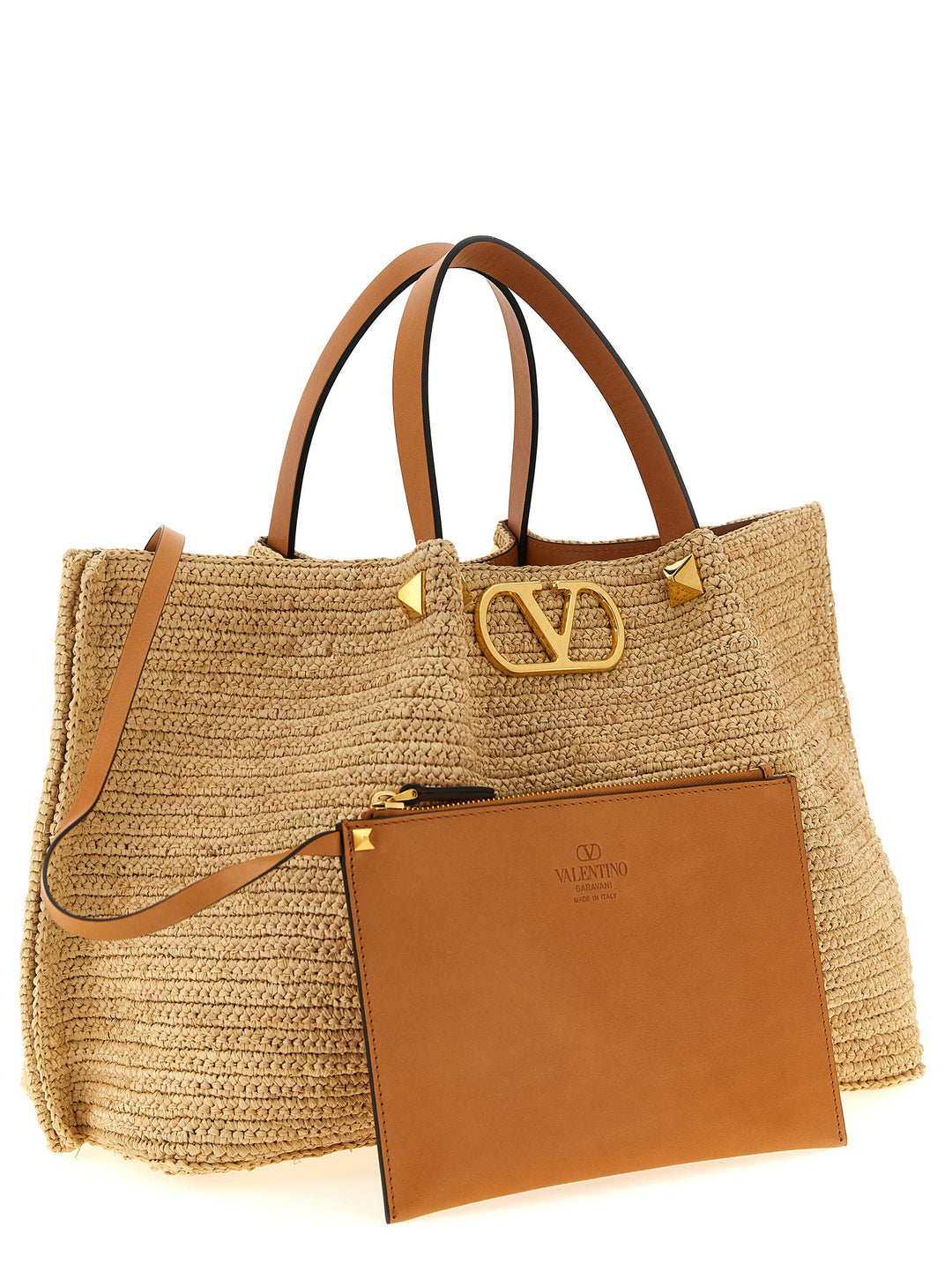 Valentino Garavani Shopping Valentino Garavani Medium Raffia Tote - Beige | 8c2ced1a3b4dd30630771c7d0d4185dd3ca52234