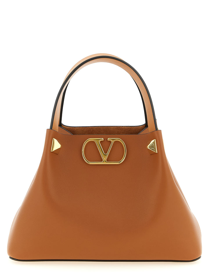 Valentino Garavani Valentino Garavani Vlogosignature Small Shopping Bag Tote - Marrone | 18e88a1e17e1235760881c2beda7c7a60c6dbcd0