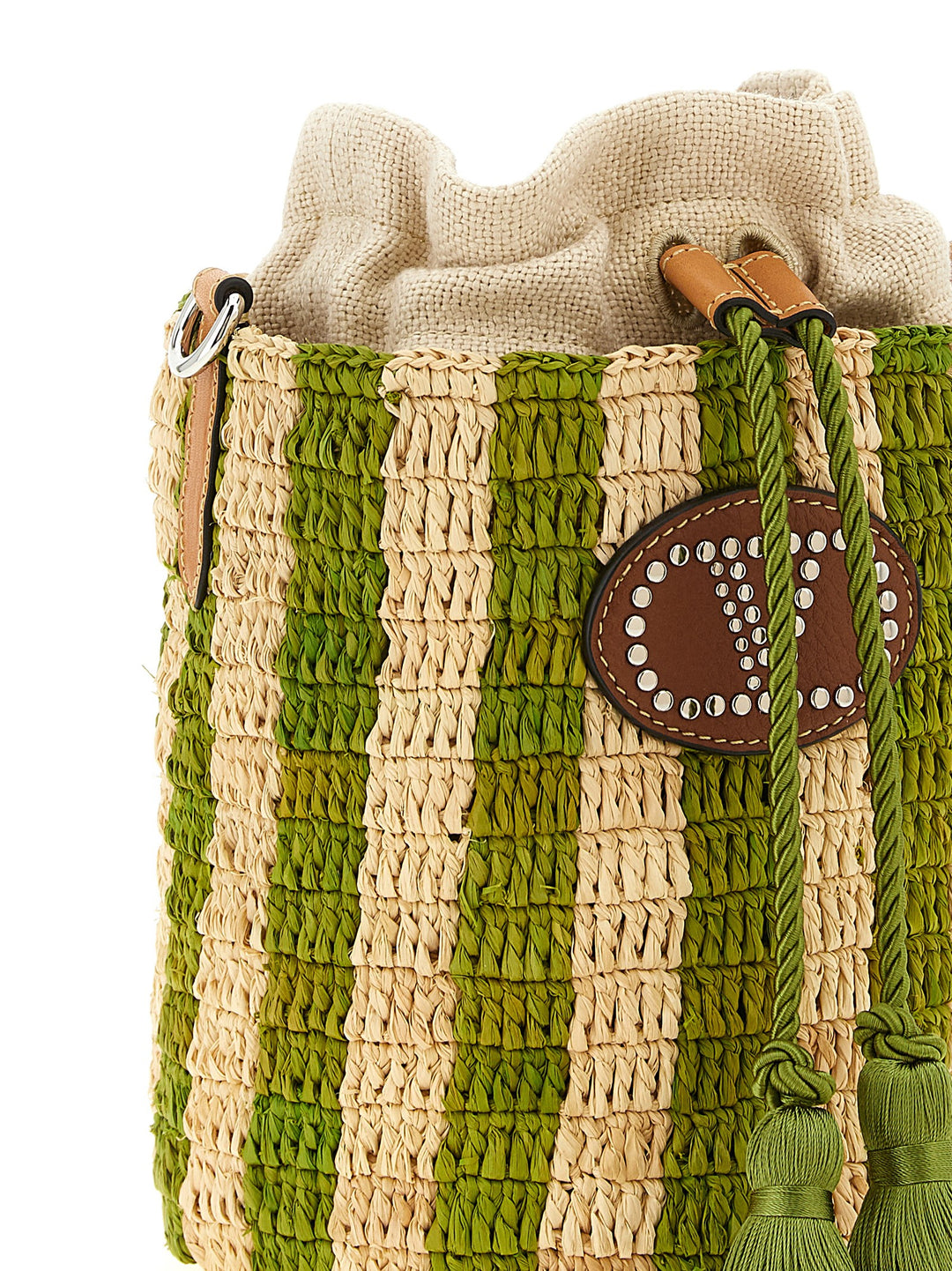 Valentino Garavani Valentino Garavani Raffia Small Bucket Bag Borse a Spalla e Tracolla - Verde | ec9af787f18cff2511529f5741981cb3f3e1dbc3