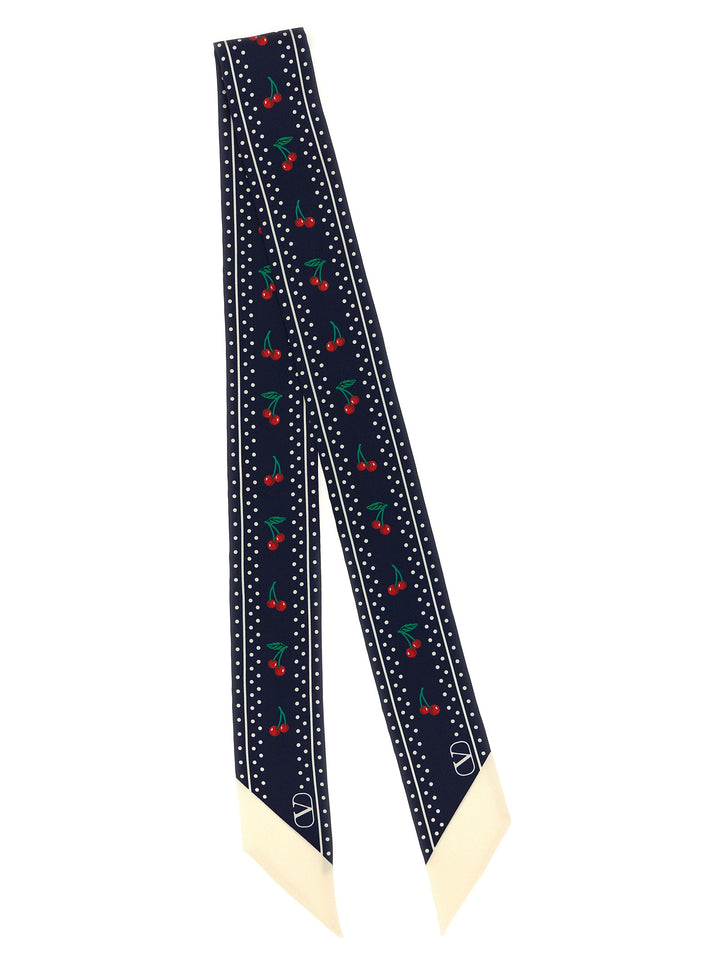 Valentino Garavani Cherryfic Sciarpe - Blu | 884d9e54f7113f907e4cec994aeb72638784ed39