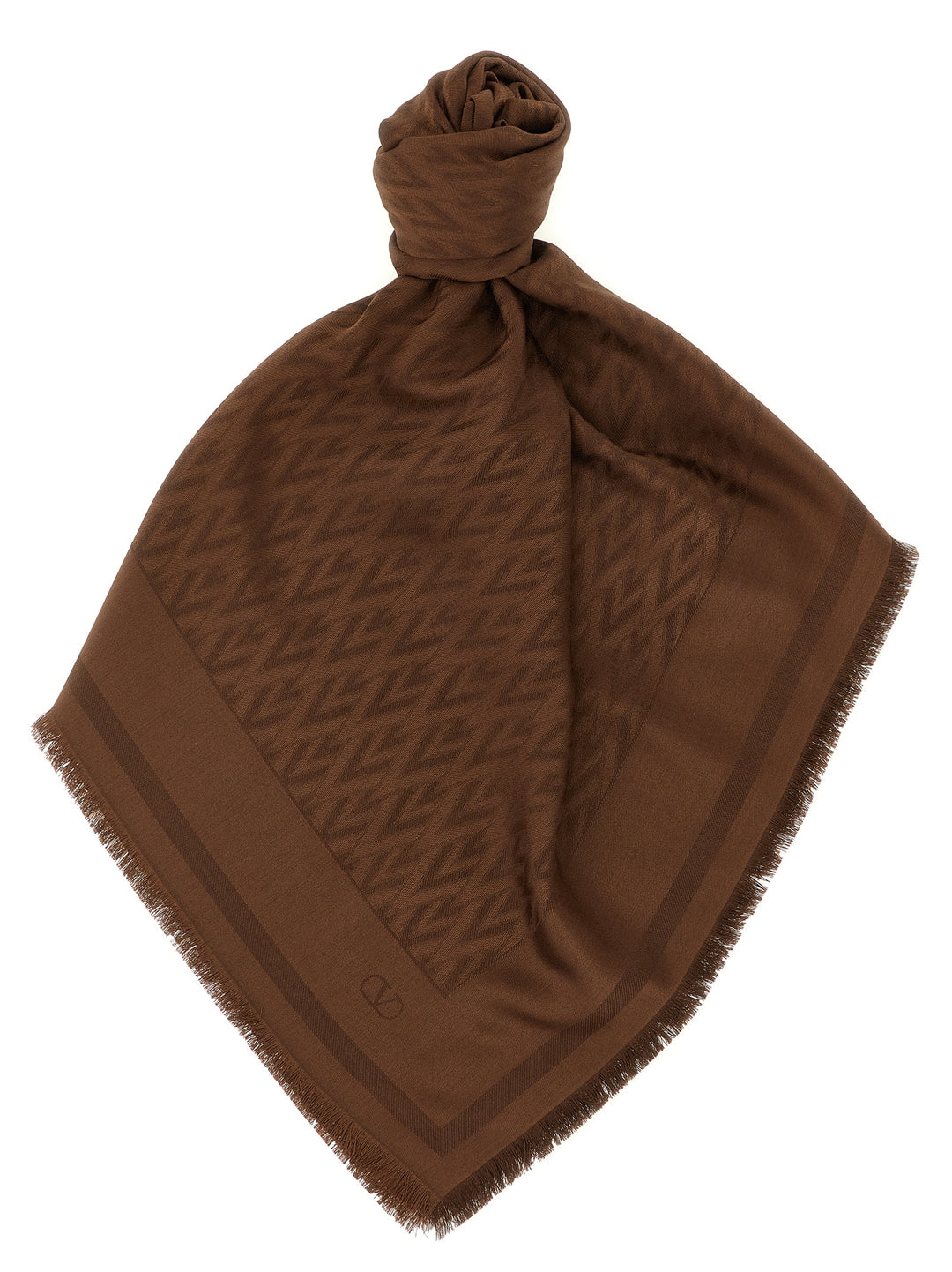 Valentino Garavani Toute La V Sciarpe - Marrone | 931066dd333a1c9d1e1ab73ad23732be16f271b0