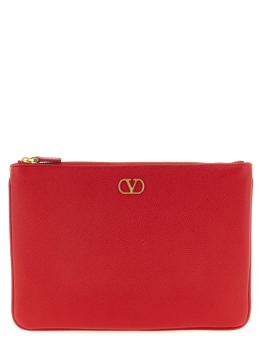 Valentino Garavani Vlogo Signature Bag Clutch Rosso