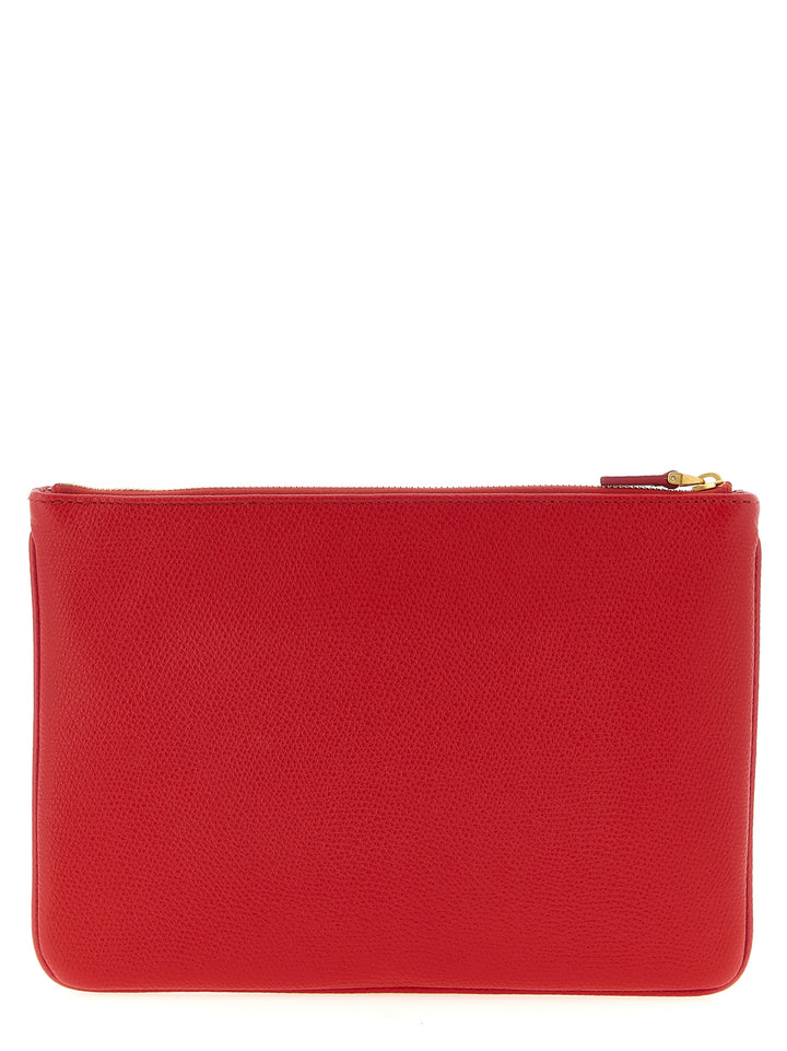 Valentino Garavani Valentino Garavani Vlogo Signature  Bag Clutch - Rosso | 802ccc2e3a2eaf90d1da1bf34e3f77ca63b98b16