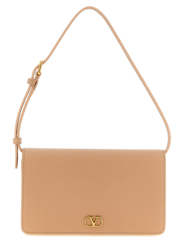 Valentino Garavani Valentino Garavani Vlogo Signature Shoulder Bag Borse a Spalla e Tracolla - Rosa | 321bc8ac9384d171592fc9338de7f09364c828a5