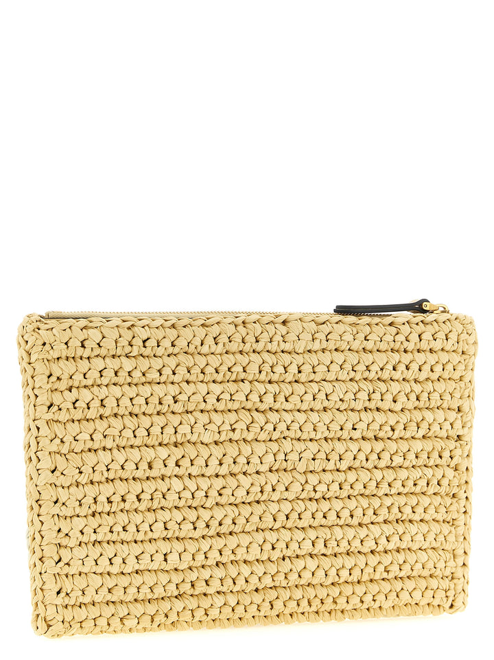 Valentino Garavani Vivasuperstar Crochet Clutch - Bianco | be27a1dd145959a40b5aec44edb4e9e6be5a1cc4
