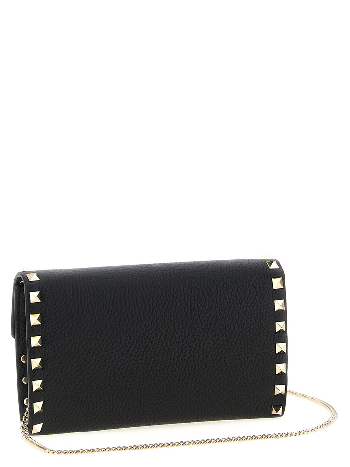 Valentino Garavani Rockstud Portafogli - Nero | 0da5a308dd94ddbac6daaa92a768173cadfb5a2d