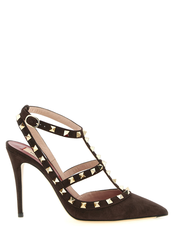 Valentino Garavani Rockstud Decollete - Marrone | a7a020fe9f46c9b507d21d9cc79d1077faaf301e