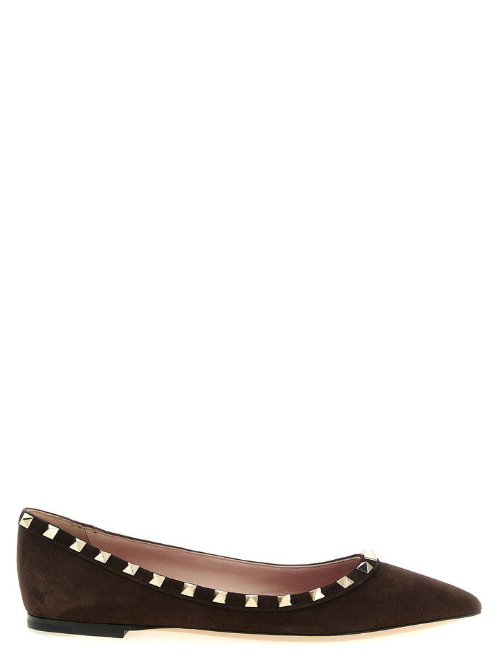 Valentino Garavani Rockstud Flat shoes - Marrone | 480640b535d42ce0ebe1645f4581ac3d619d9997