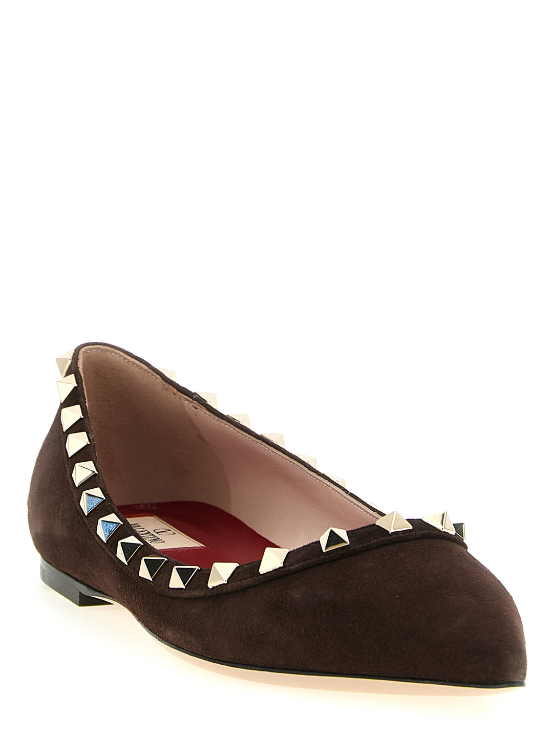 Valentino Garavani Rockstud Flat shoes - Marrone | 52dd7755b5ed753f1eba963cb7c5172e90d50ead