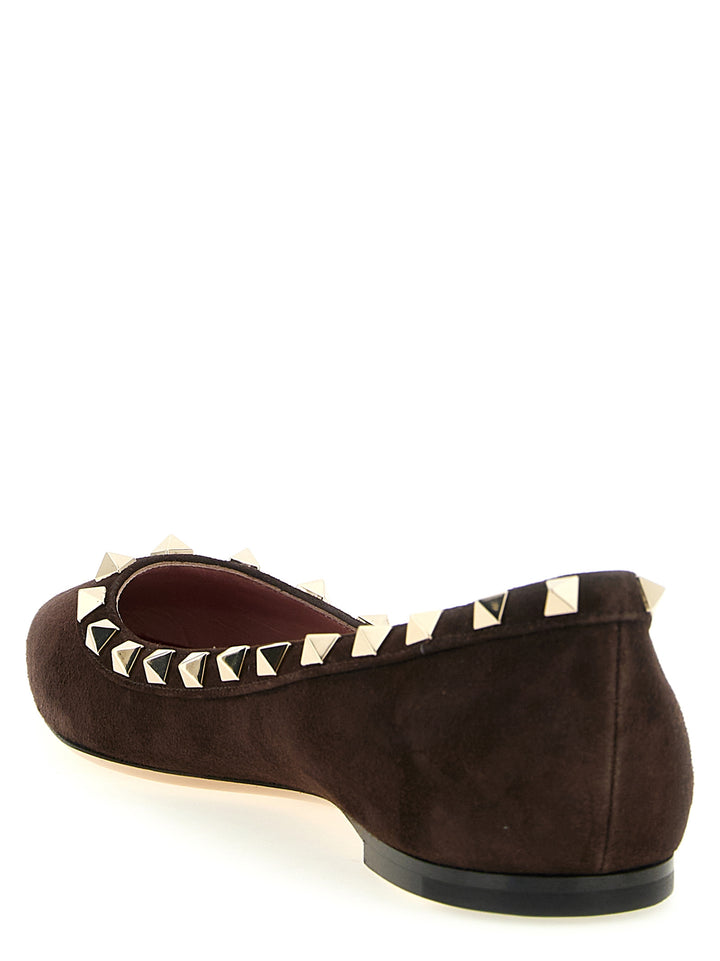 Valentino Garavani Rockstud Flat shoes - Marrone | 45a48898f2f7a16627e8e47d326c5c01b6359768