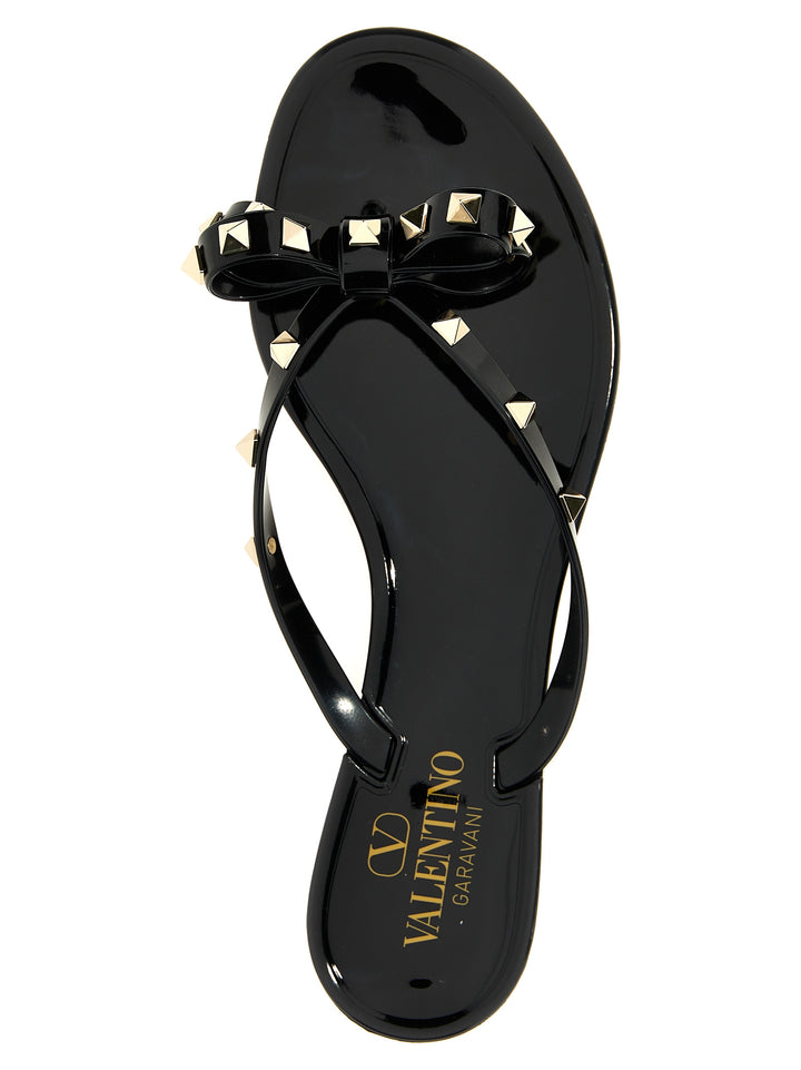 Valentino Garavani Pm Thong Rockstud Sandali - Nero | cb11671b5ba99fa3d33f7032ce212a2bbf9876a8