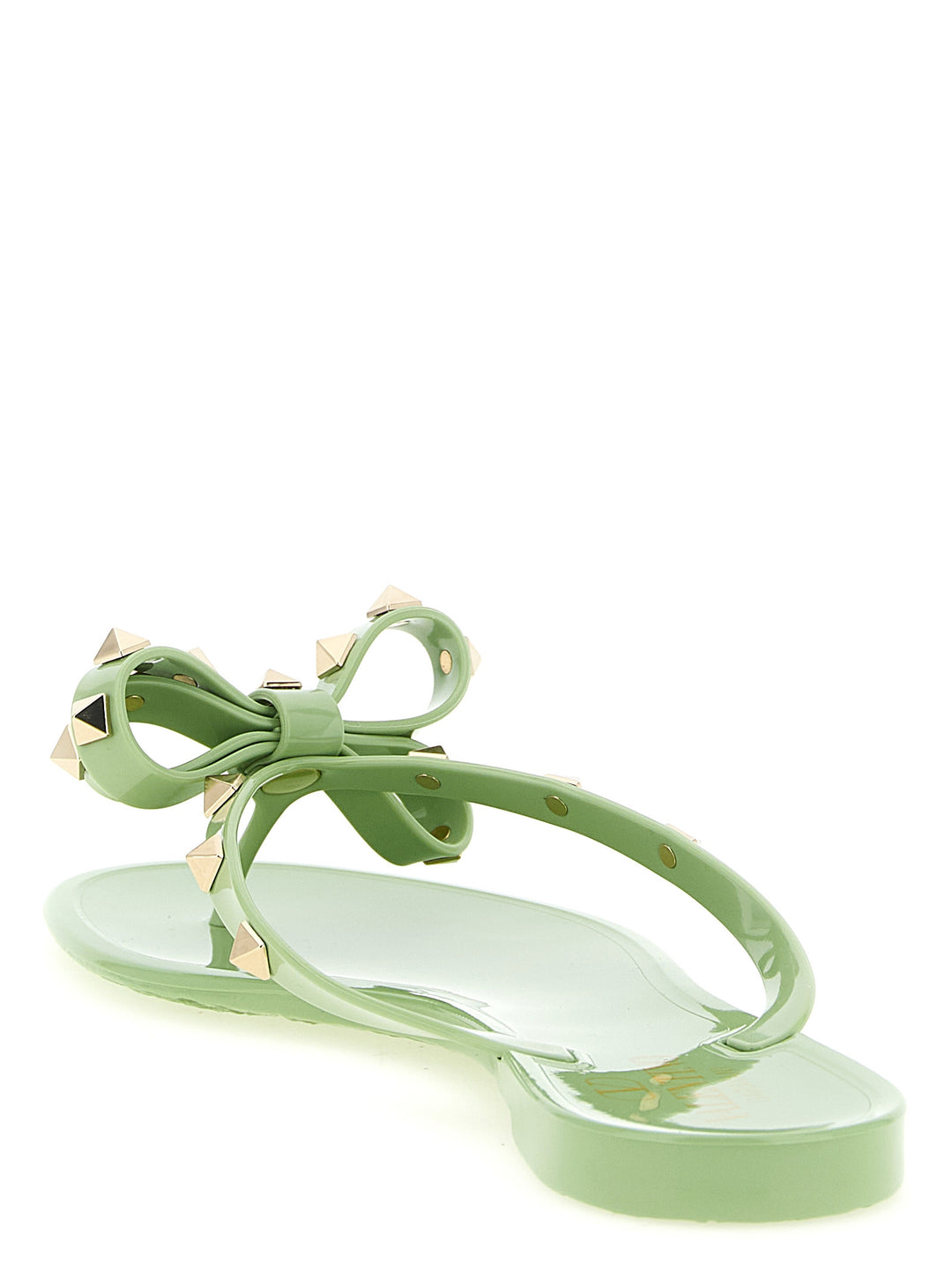 Valentino Garavani Pm Thong Rockstud Sandali - Verde | c0f0ccbf9696ab513c0ce46a62ad0eabf315f7f1