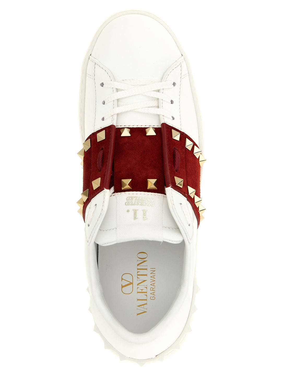 Valentino Garavani Rockstud Untitled Sneakers - Rosso | 0ab28ec1e1d412ead0b4fa6909f6b12aef27bafd