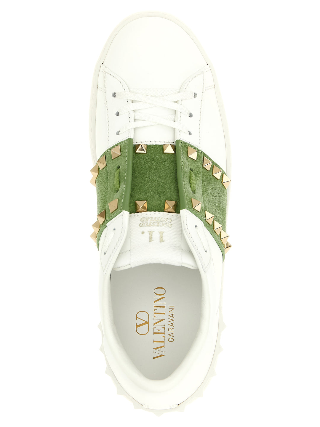 Valentino Garavani Rockstud Untitled Sneakers - Verde | 32155dc6a2d0fc5fc1bbe70276d9c2647c84f5c7
