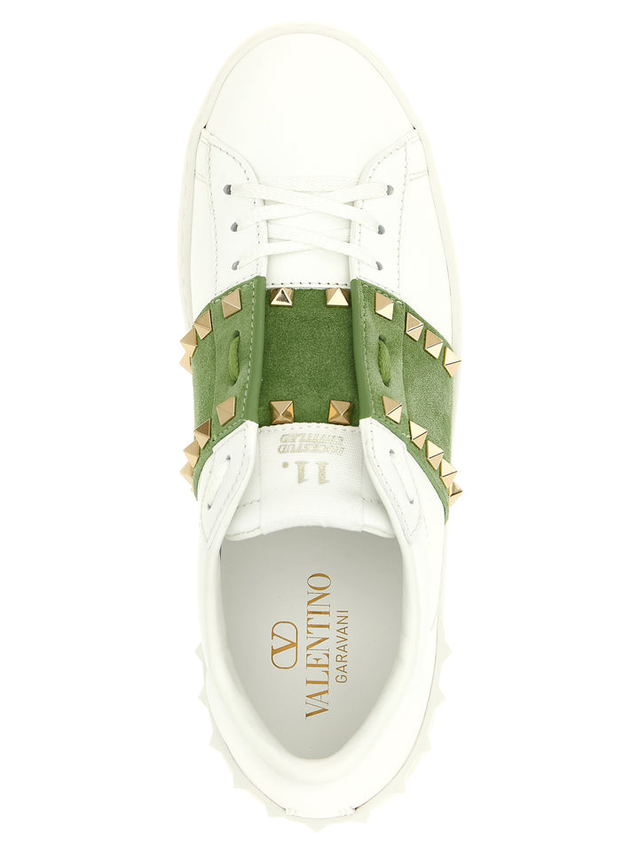Valentino Garavani Rockstud Untitled Sneakers - Verde | 32155dc6a2d0fc5fc1bbe70276d9c2647c84f5c7