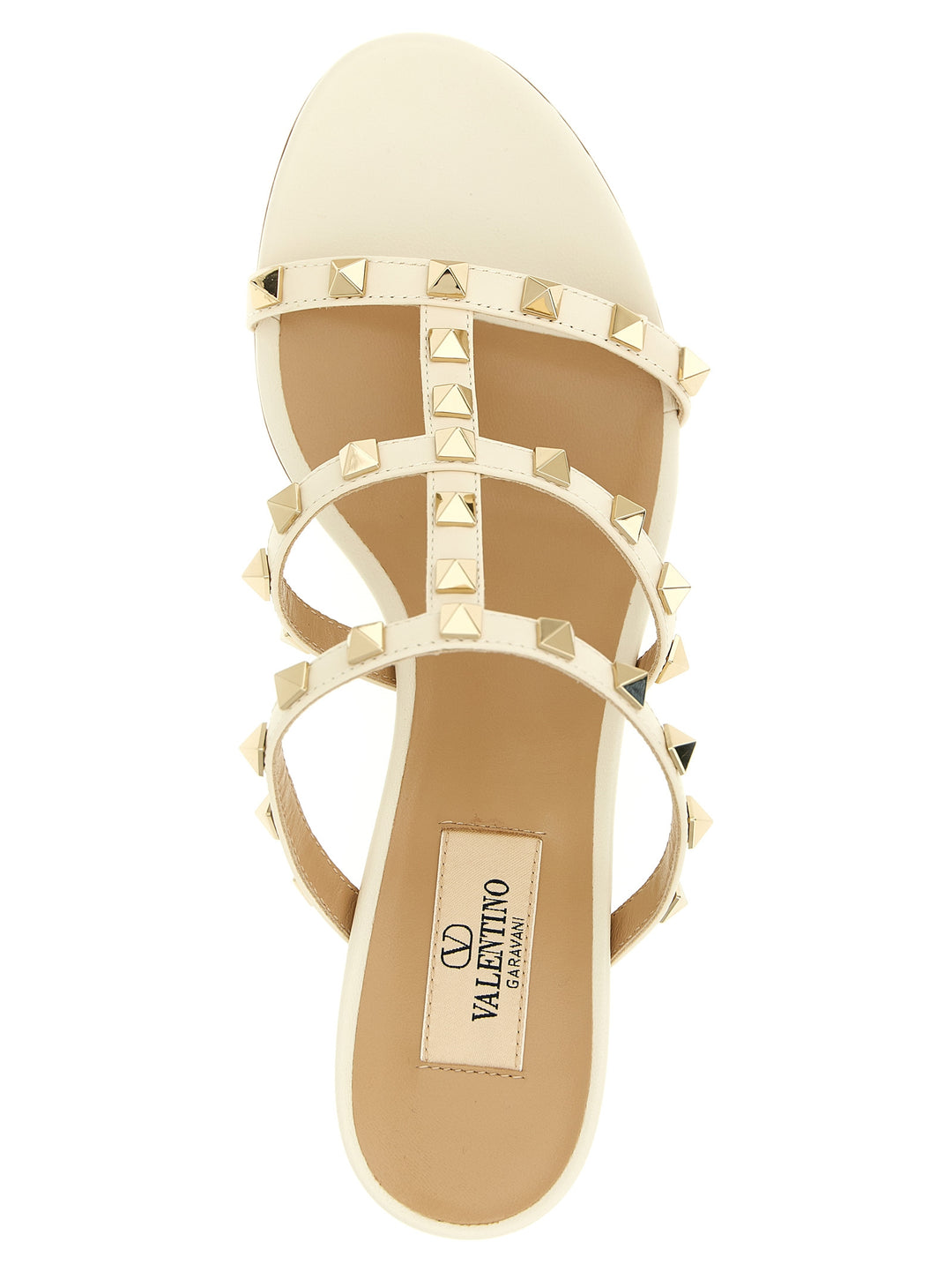 Valentino Garavani Rockstud Sandali - Bianco | fc77ed4aeda44be47461d3bcec5069529c0e28c0