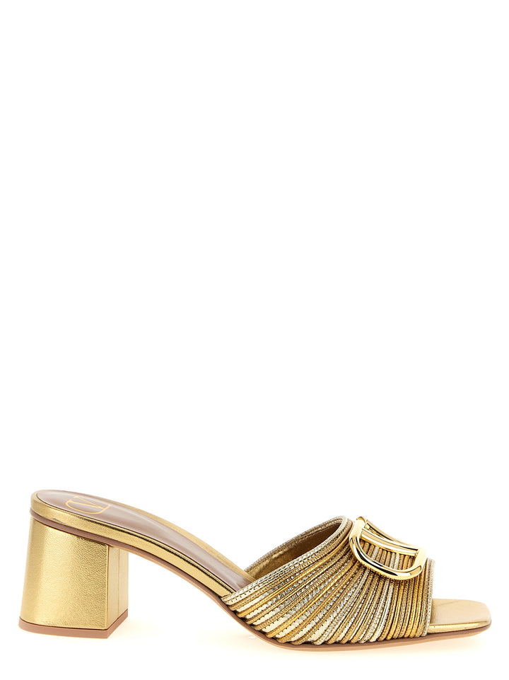 Valentino Garavani Valentino Garavani Vlogo Signature Slides Sandali - Oro | 957dae38a82c70be021592af6da2312609df1d14