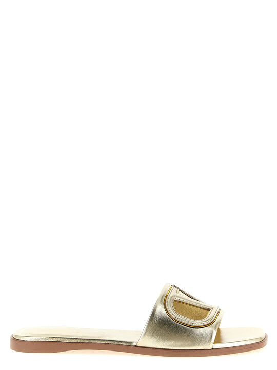 Valentino Garavani Vlogo Signature Slides Sandali Oro