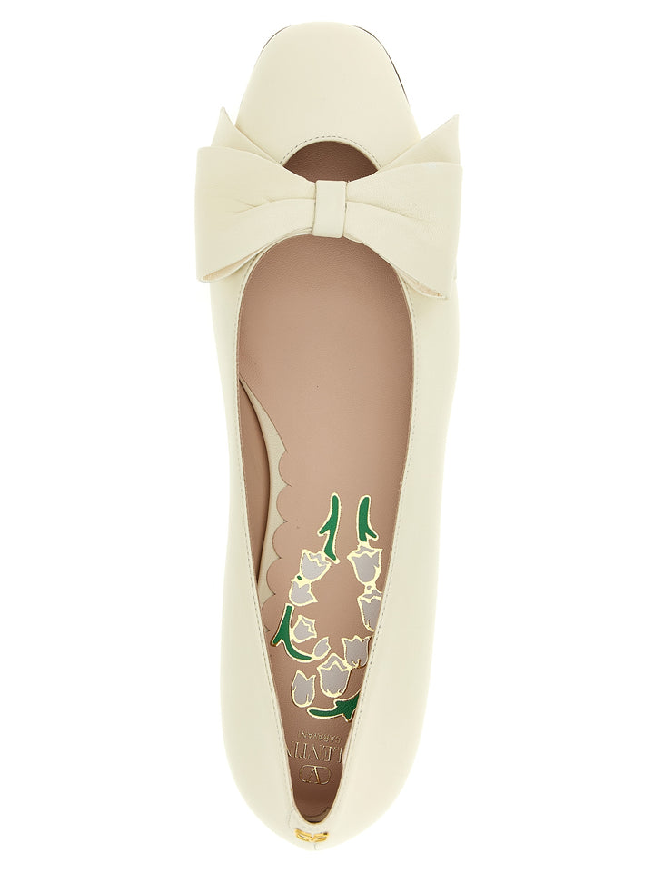 Valentino Garavani Bowow Flat shoes - Bianco | 6735ffab04776cf24025713b8b0accf8886942b7