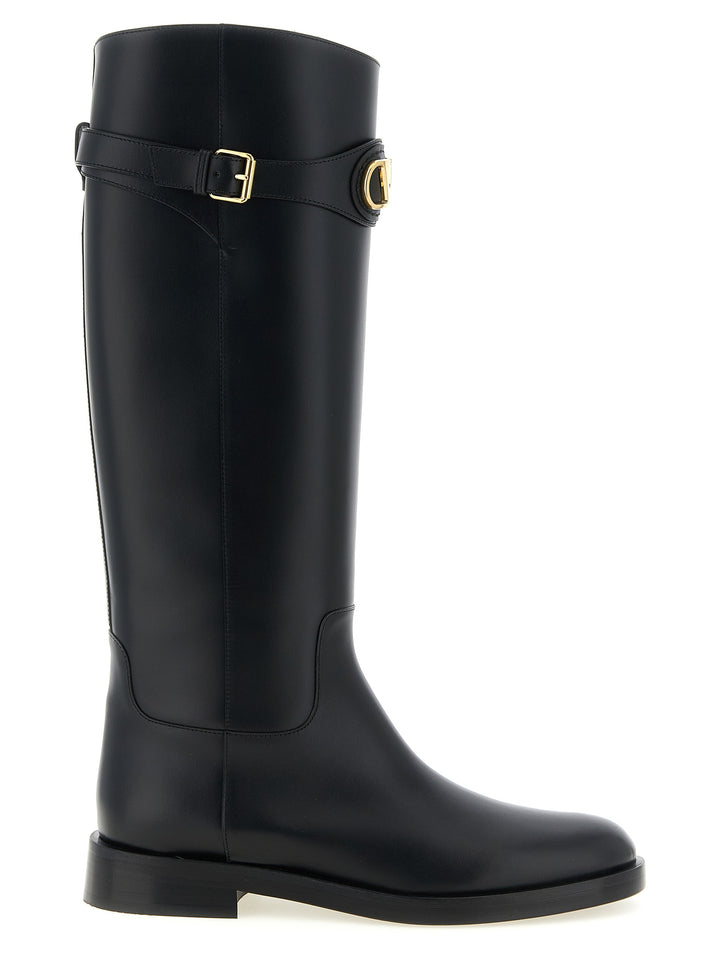 Valentino Garavani Vlogo Signature Stivali e Stivaletti - Nero | 27734bec39167f6d489e1d6325f4ad417ec834c9