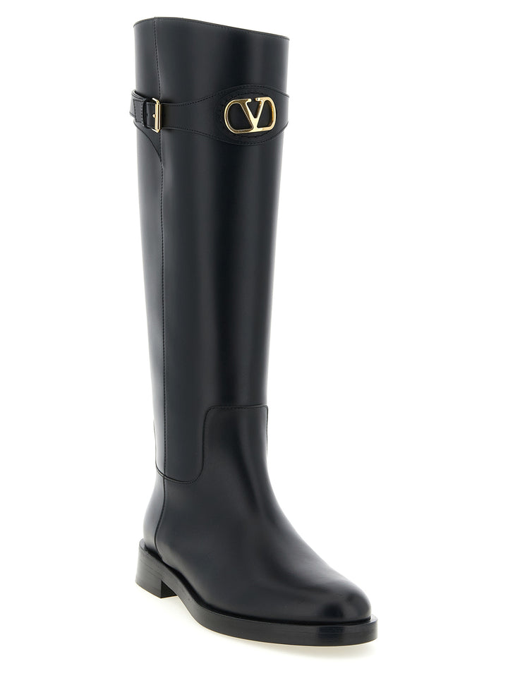 Valentino Garavani Vlogo Signature Stivali e Stivaletti - Nero | 57179471091e4d629247c485061b717e55e2ca96