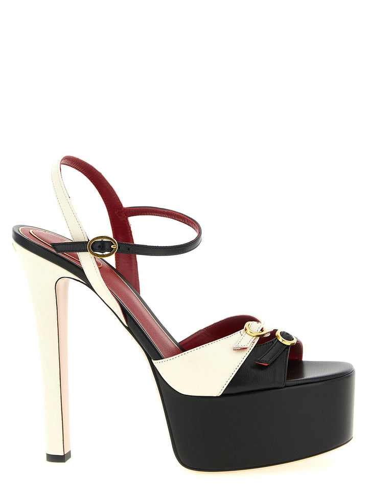 Valentino Garavani Crasher Sandali - Bianco/Nero | 27fa142006a84f159cb604438a6058f65b1be46b