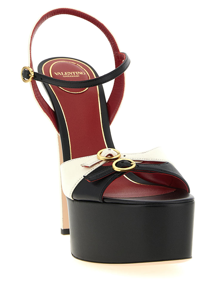 Valentino Garavani Crasher Sandali - Bianco/Nero | adf9deb83053619b59c3391335151ef229b99056