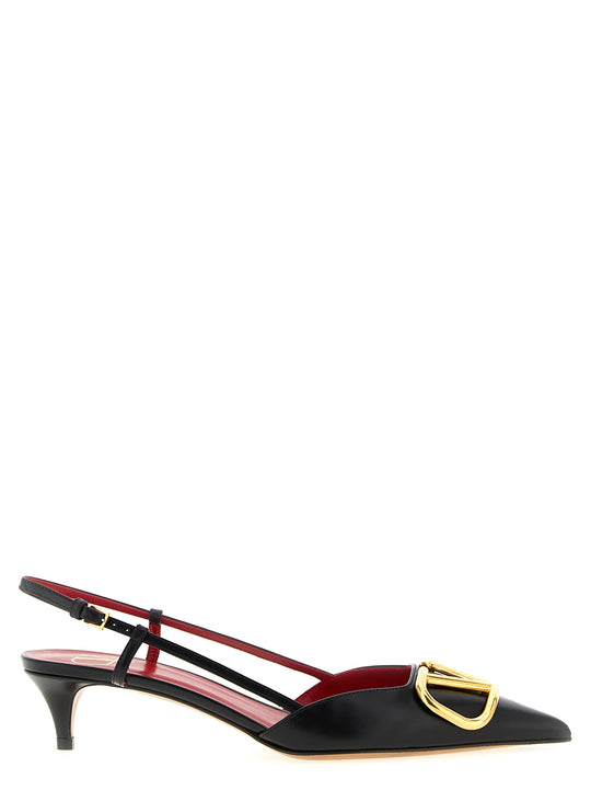 Slingback Valentino Garavani Vlogo Signature Decollete Nero