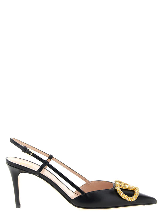 Slingback Valentino Garavani Vlogo Signature Decollete Nero