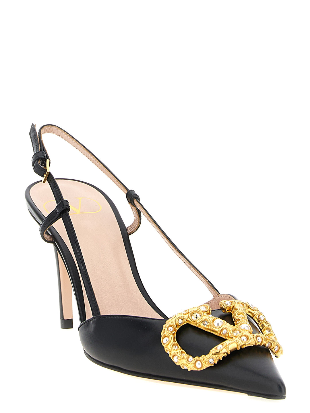 Valentino Garavani Slingback Valentino Garavani Vlogo Signature Decollete - Nero | fd594436f4a415b2cdc717ab72169b6572dac5b4