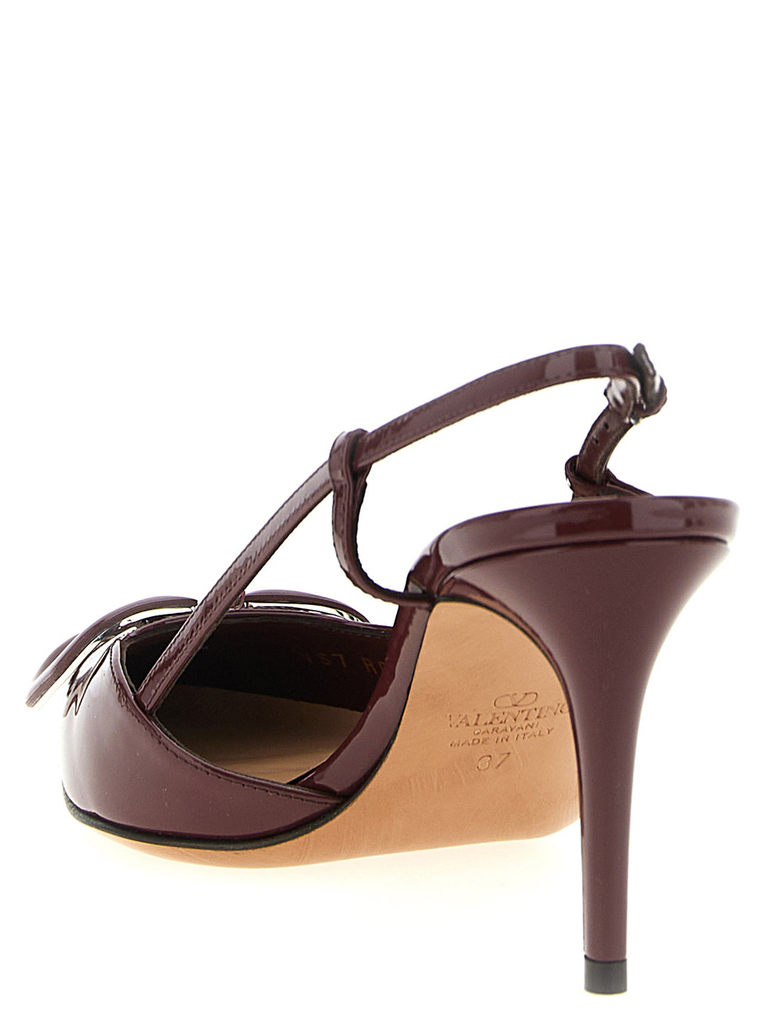 Valentino Garavani Slingback Valentino Garavani Vlogo Signature Decollete - Bordeaux | 805c4984193de922a43d54a5da034af3cd5504c1
